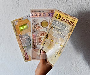 Some tenge banknotes of armenia photo