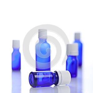 Some blue vials that are sutiable for storing essential oils