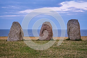 Close up of a part of Ales Rocks on the Swedish south east coast photo