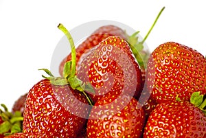 Some bright red strawberries