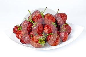 Some bright red strawberries