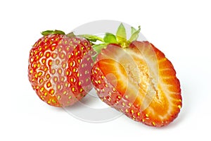 Some bright red strawberries