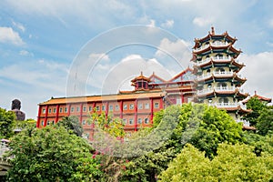 Some building of Eight Trigram Mountains Buddha Landscape photo