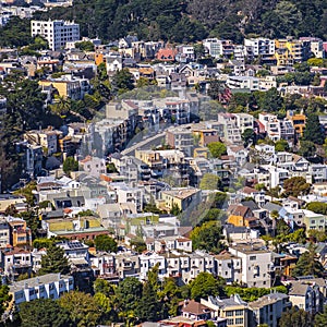 Some crowded houses in San Francisco California