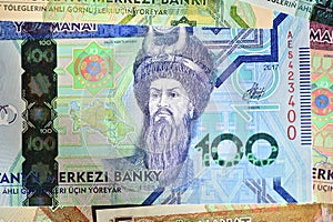 Some current banknotes of Turkmenistan photo
