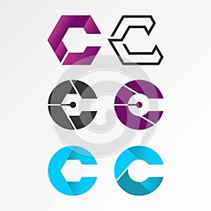 Some designs from letter C with different variations