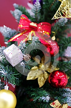 Red Sparkly Christmas Ornaments