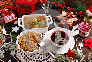 Some dishes for traditional polish christmas eve supper