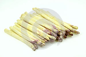 Some fresh white asparagus