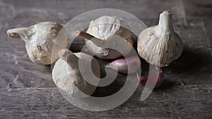Some garlic heads