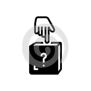 Black solid icon for Some, box and gift