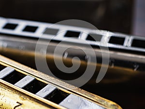 Musical instruments vintage harmonics diatonic and chromatic