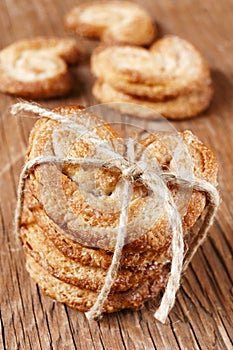 Some palmeras, spanish palmier pastries photo