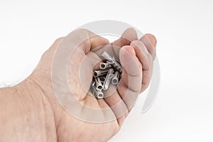 Some plastic wall plugs