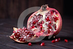 Some red juicy pomegranate