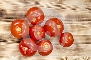 Some red tomatos in group