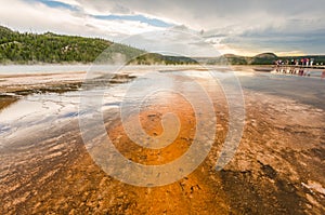 Some scenic view of landscape in geysers area in yellow stone,Wy,usa