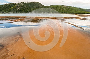 Some scenic view of landscape in geysers area in yellow stone,Wy,usa
