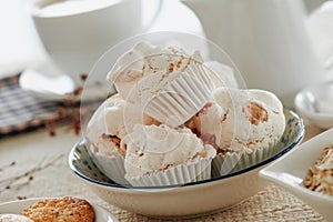 some spanish baked meringues in a bowl