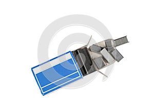 some staples in the box