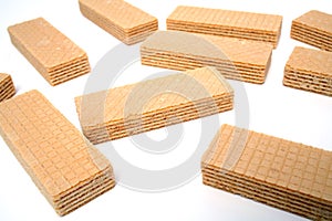 Some wafers with a vanilla cream