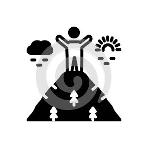 Black solid icon for Somehow, some and means