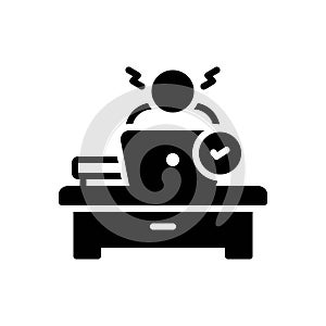 Black solid icon for Somehow, rate and at any rate