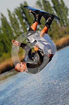 Somersault on a Wakeboard photo