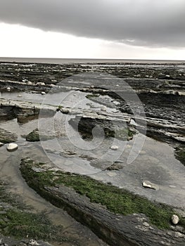 Somerset Coastline At Kilve Beach, England, UK