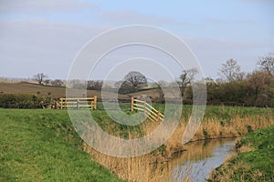 The Somerset Countryside And The River Brue, England