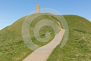 Somerset Glastonbury Tor Hill England UK