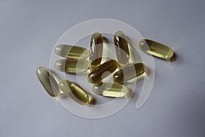 Somewhat long softgel capsules of fish oil