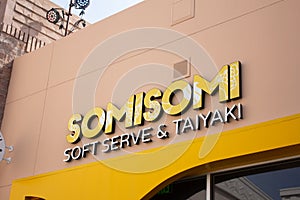 SomiSomi dessert shop sign