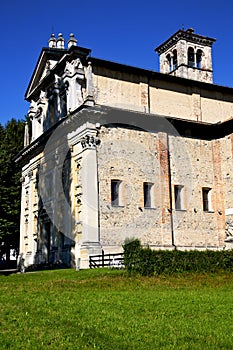 In the somma lombardo old church closed brick italy lomb