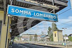 Somma Lombardo train station, city of the province of Varese, Italy