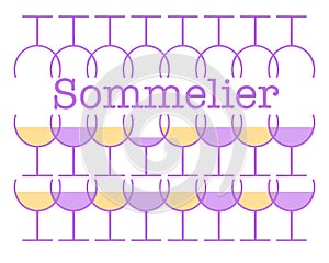 A sommelier, or wine steward and wine expert is the theme