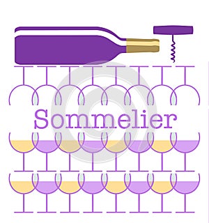 A sommelier, or wine steward and wine expert is the theme