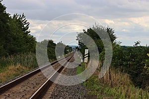 Sommer railroad hot air scenery