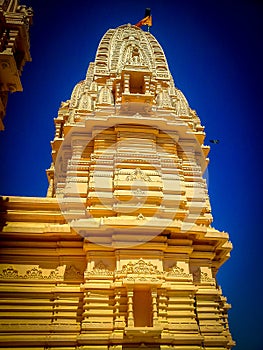 Somnath temple side view in Gujarat india. Somnath temple view. Hindu temple in gujarat