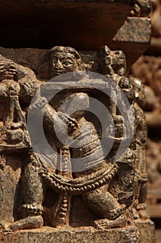 Somnathpura temple stone carving details photo