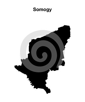 Somogy outline map