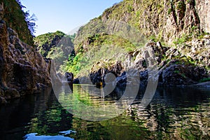 Somoto Canyon in the north of Nicaragua, a popular tourist destination for outdoor activities such as swimming, hiking and cliff