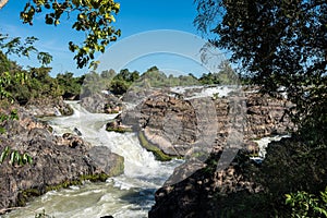 Somphamit Waterfalls or Liphi Waterfalls at Don Khone island in Laos