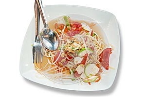 Somtam, Green papaya salad, Thai cuisine