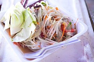 Somtum/papaya salad