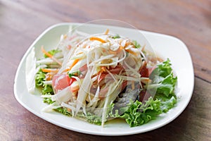 Somtum, papaya salad delicious food in thailand