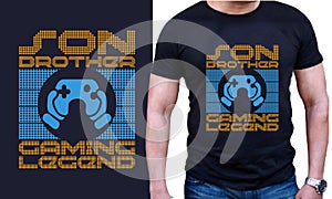 Son Brother Gaming Legend =Custom T-shirt photo
