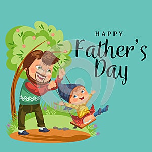 Son and daughter care disable parent, dad sitting in wheelchair, happy fathers day background, senior handicap man woman