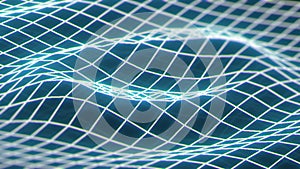 Sonar Wave Scan WireFrame Close Up Background