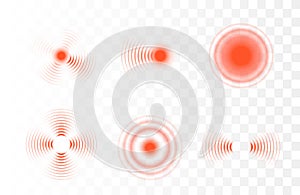 Sonar wave sign. Vector illustration. Radar icons photo